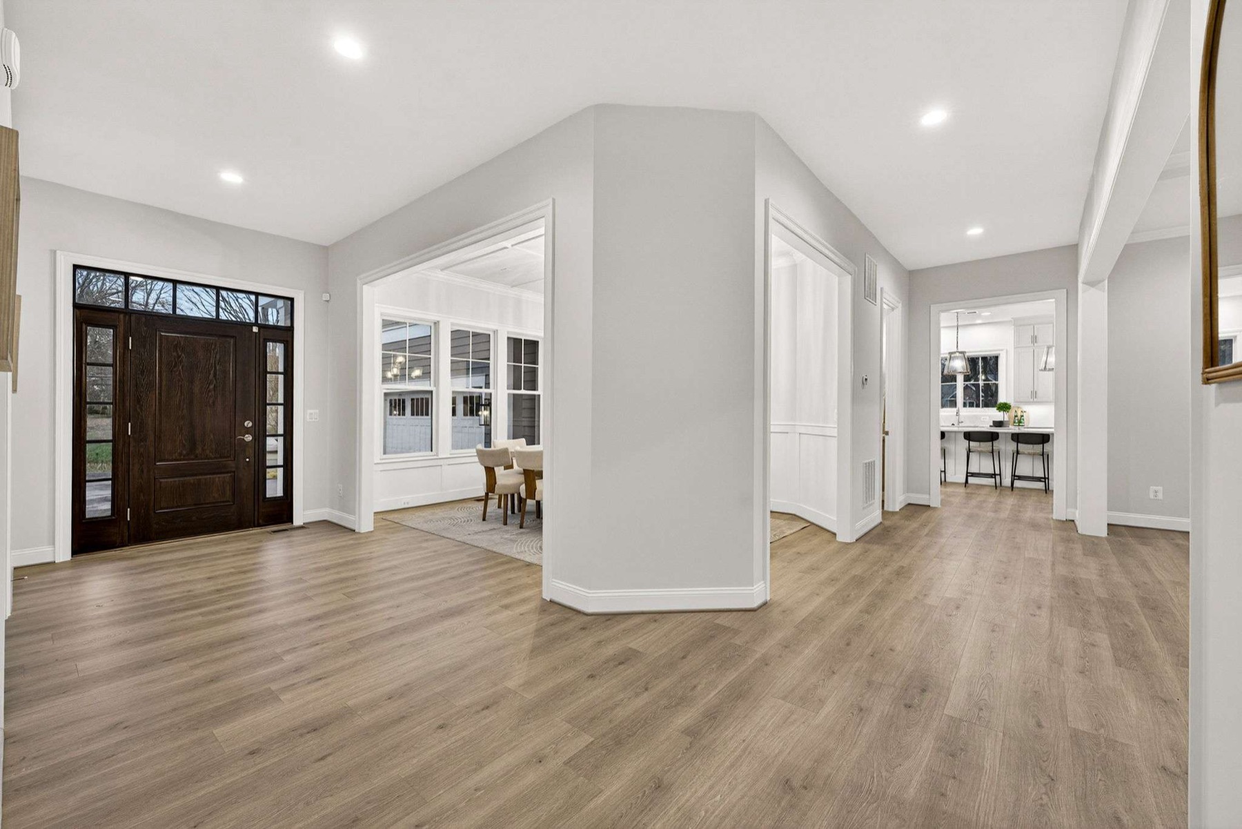 The great room of the Aiden II plan, opening to the kitchen